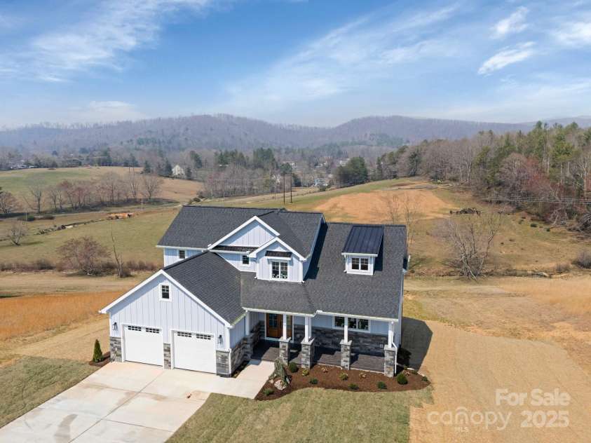 132 Golden Pasture Drive, Fletcher, NC 28732.  MLS# CAR4225018, YatesRealty ID 11306. Aerial View