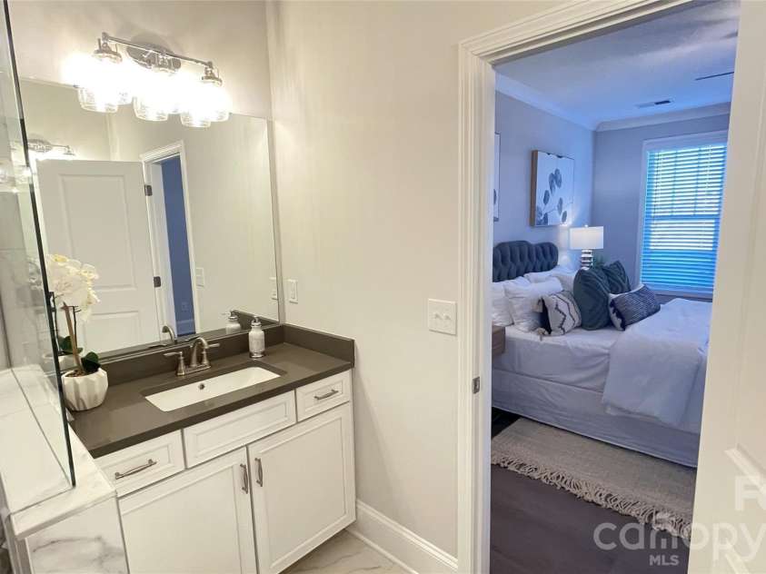 10225 Rainier Trail Drive, Huntersville, NC 28078.  MLS# CAR4341081, YatesRealty ID 11307. Example Primary Bathroom.*Not actual home.