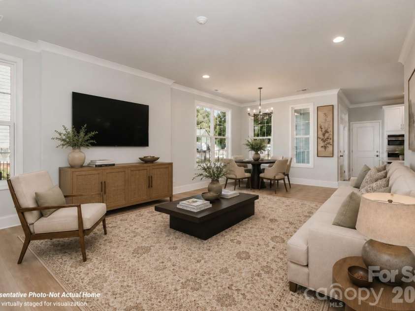 10225 Rainier Trail Drive, Huntersville, NC 28078.  MLS# CAR4341081, YatesRealty ID 11307. Living & Dining-Virtually Staged
