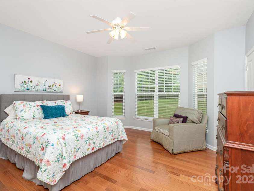 31470 Royal Tern Lane, Indian Land, SC 29707.  MLS# CAR4254598, YatesRealty ID 11317. Primary bedroom, large enough for a king bed. Overlooks back yard.