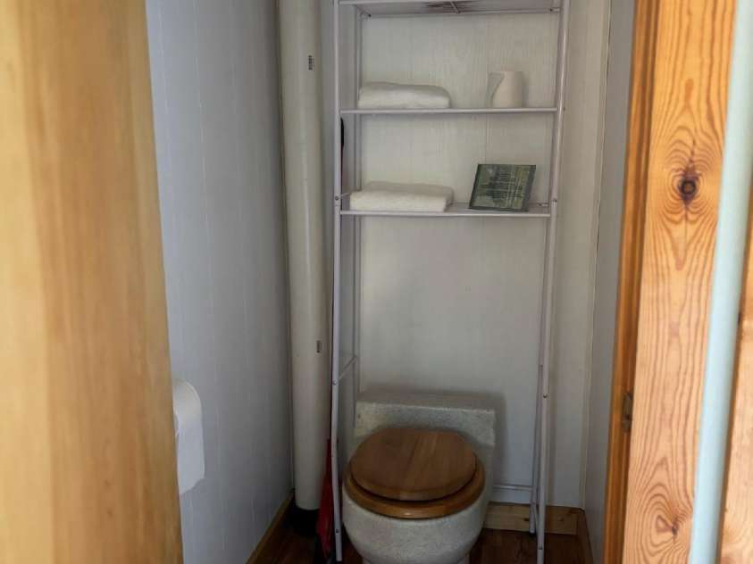 324 Marble Mine Road, Bakersville, NC 28705.  MLS# CAR4237907, YatesRealty ID 11321. Cabin across the creek composting toilet