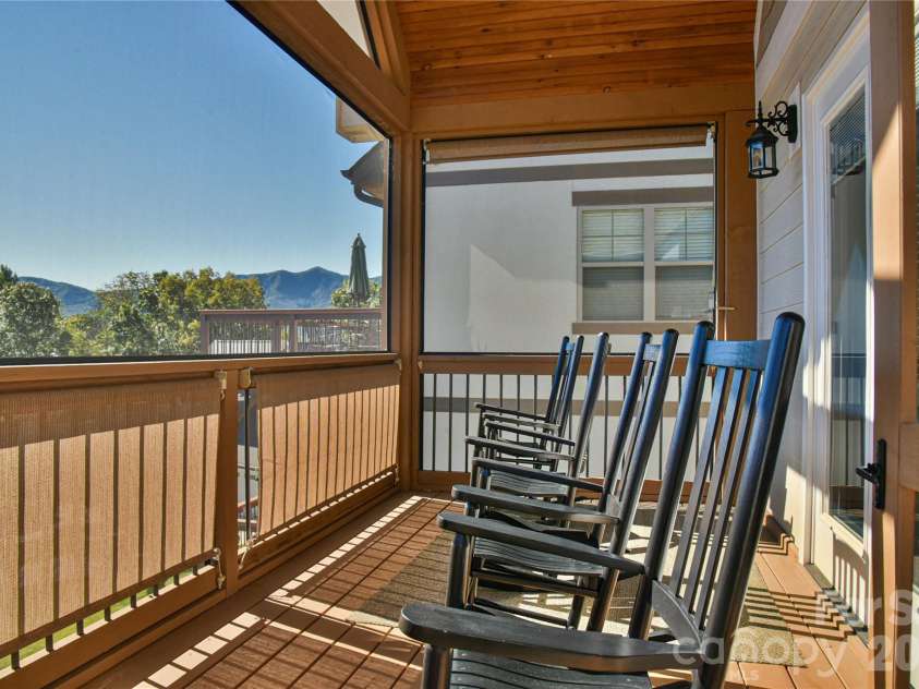 3 Leeds Lane, Black Mountain, NC 28711.  MLS# CAR4369032, YatesRealty ID 11329. Screened Main level Porch with views