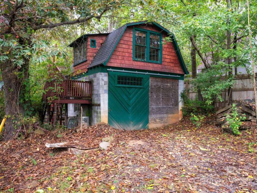 132 Little Knob Road, Asheville, NC 28803.  MLS# CAR4314463, YatesRealty ID 11330. Garage Workshop with Office Above
