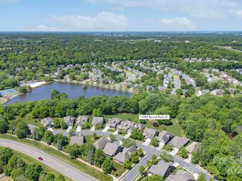 11008 Round Rock Road, Charlotte, NC 28277.  MLS# CAR4251627, YatesRealty ID 11333. Aerial of 11008 Round Rock Drive