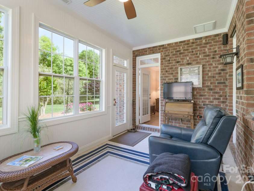 11008 Round Rock Road, Charlotte, NC 28277.  MLS# CAR4251627, YatesRealty ID 11333. Sunroom with door from Primary Bedroom