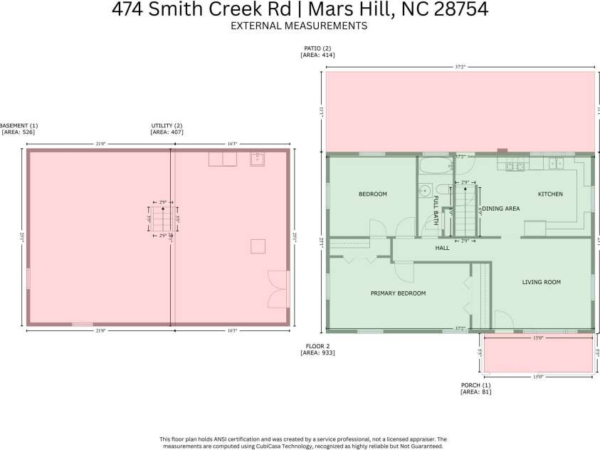 474 Smith Creek Road, Mars Hill, NC 28754.  MLS# CAR4293707, YatesRealty ID 11340. 