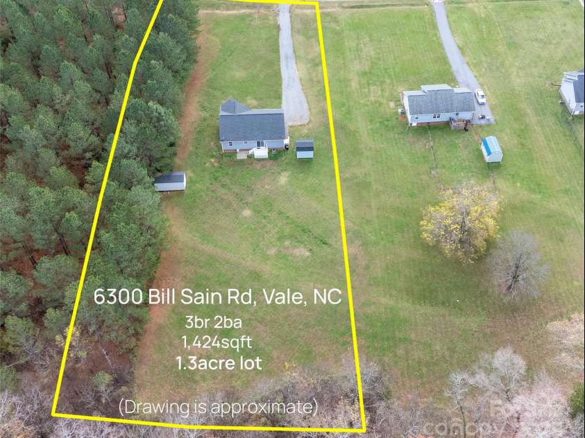 6300 Bill Sain Road, Vale, NC 28168.  MLS# CAR4252325, YatesRealty ID 11349. 