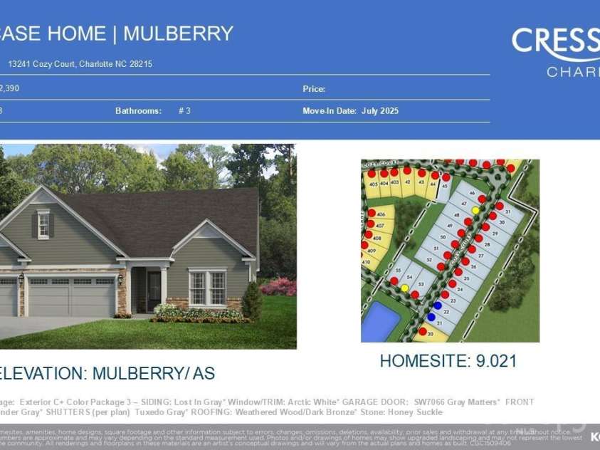 13241 Cozy Court, Charlotte, NC 28215.  MLS# CAR4256204, YatesRealty ID 11357. 
