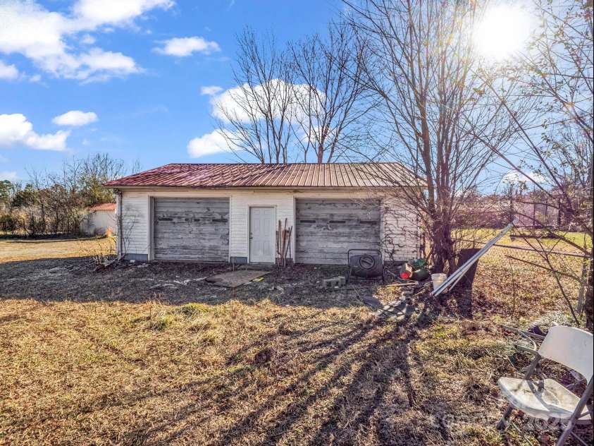 1914 Buffalo Shoals Road, Lincolnton, NC 28092.  MLS# CAR4330486, YatesRealty ID 11375. Detached double garage workshop with partial bath