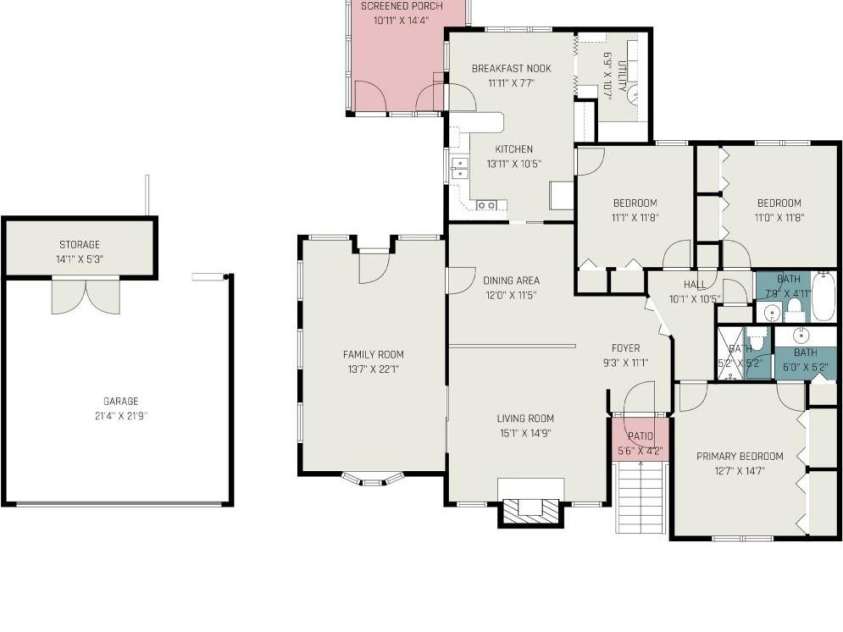 457 Birchwood Trail, Concord, NC 28025.  MLS# CAR4223374, YatesRealty ID 11376. 