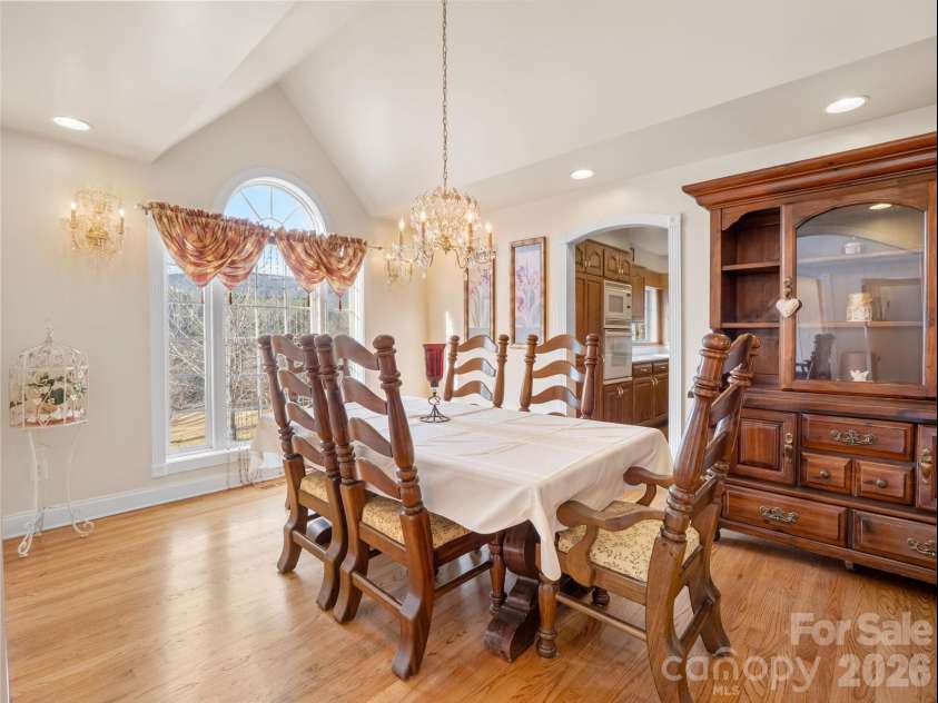 92 Rodaeo Drive, Columbus, NC 28722.  MLS# CAR4331435, YatesRealty ID 11383. Dining room with mountain view