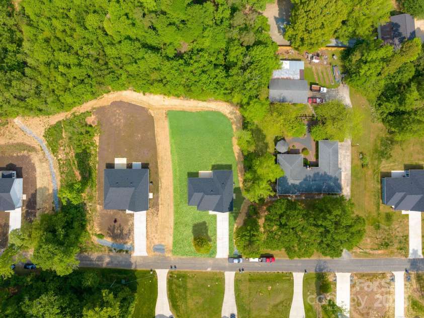 5209 Carden Drive, Charlotte, NC 28227.  MLS# CAR4250481, YatesRealty ID 11412. Aerial of the House