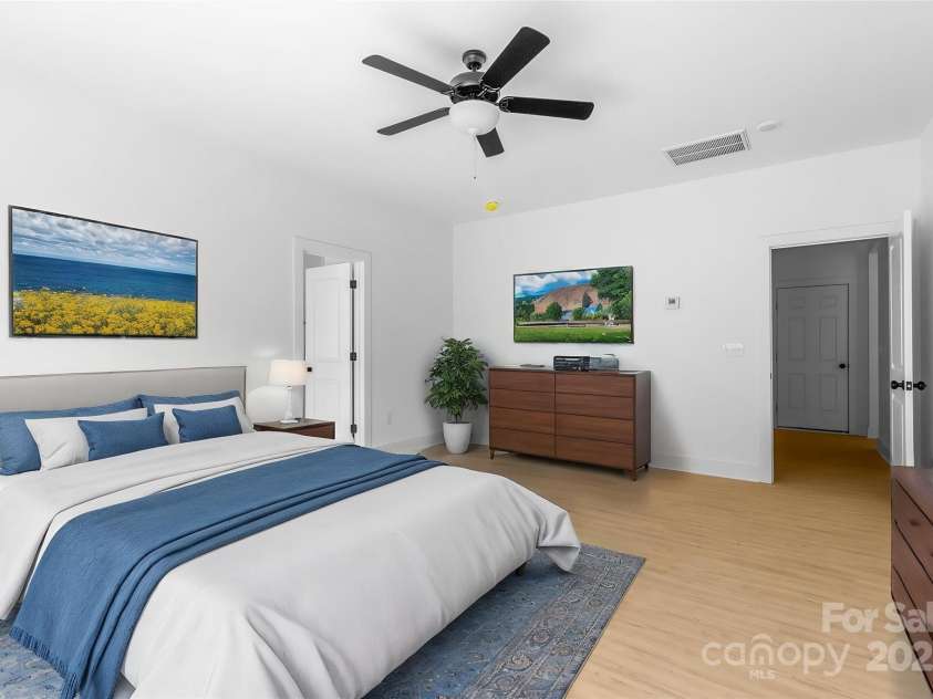 5209 Carden Drive, Charlotte, NC 28227.  MLS# CAR4250481, YatesRealty ID 11412. Virtual Staging - Primary Bedroom