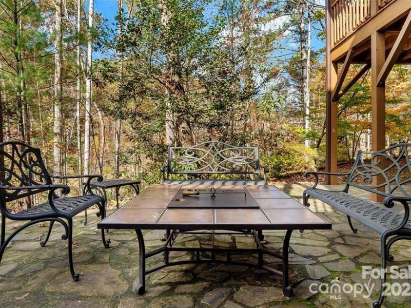163 Gypsy Mountain Road, Marion, NC 28752.  MLS# CAR4287037, YatesRealty ID 11413. Firepit area outside basement