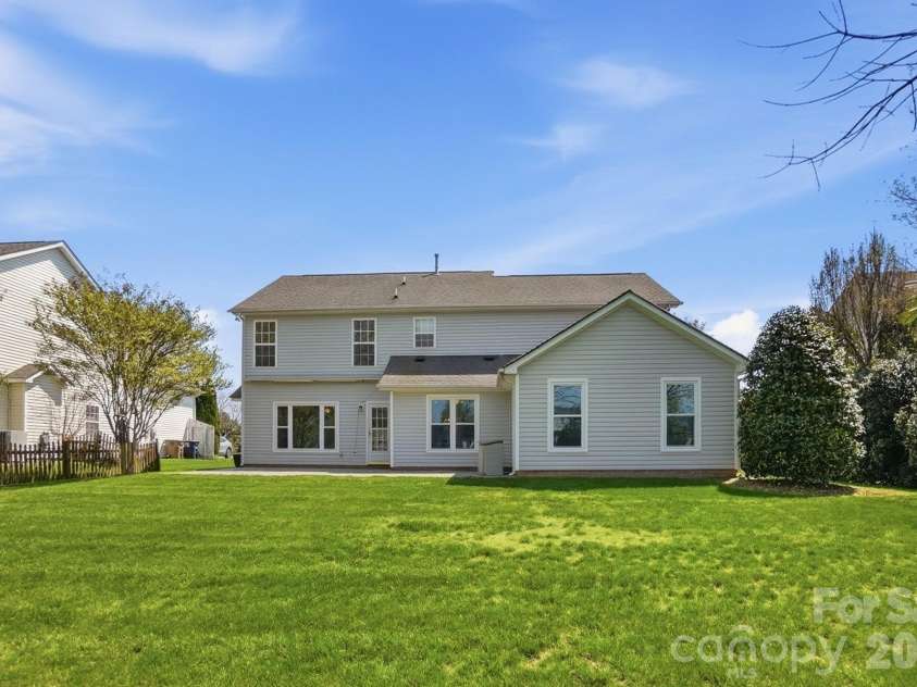 1009 Onotoa Drive, Indian Trail, NC 28079.  MLS# CAR4358436, YatesRealty ID 11417. Back