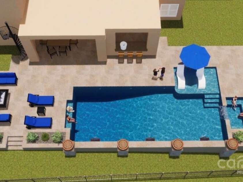 16744 Ashton Oaks Drive, Charlotte, NC 28278.  MLS# CAR4234987, YatesRealty ID 11439. Pool rendition design #2