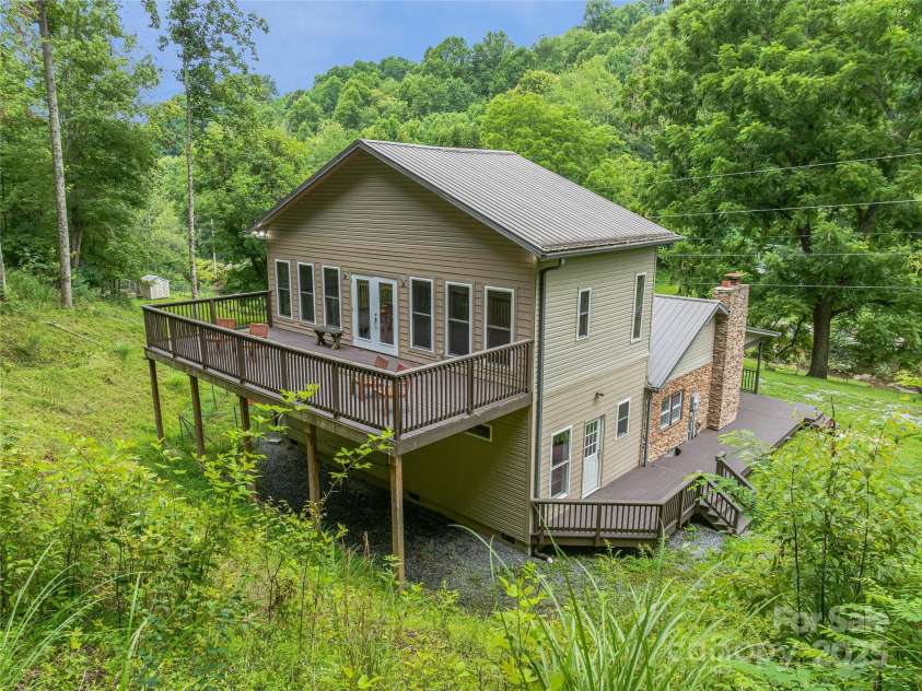 2670 Fork Road, Marshall, NC 28753.  MLS# CAR4240736, YatesRealty ID 11470. Primary Bedroom Private Deck