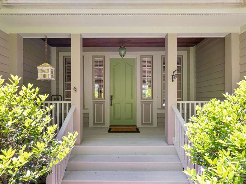 57 Old Hickory Trail, Hendersonville, NC 28739.  MLS# CAR4150896, YatesRealty ID 115. Covered Front Deck