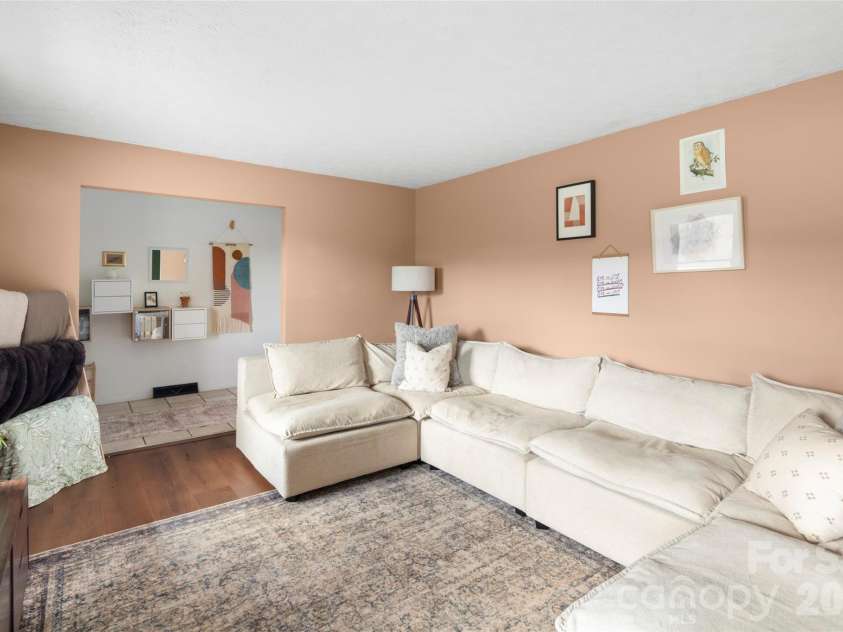17 Boyd Cove Road, Leicester, NC 28748.  MLS# CAR4368244, YatesRealty ID 11509. Looking back across toward the front door.