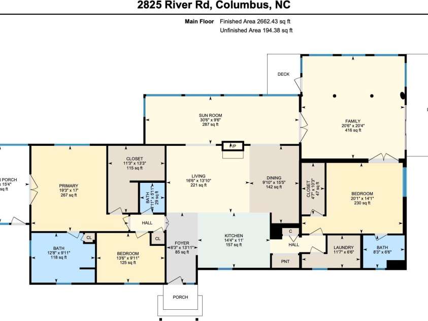 2825 River Road, Columbus, NC 28722.  MLS# CAR4368569, YatesRealty ID 11513. 