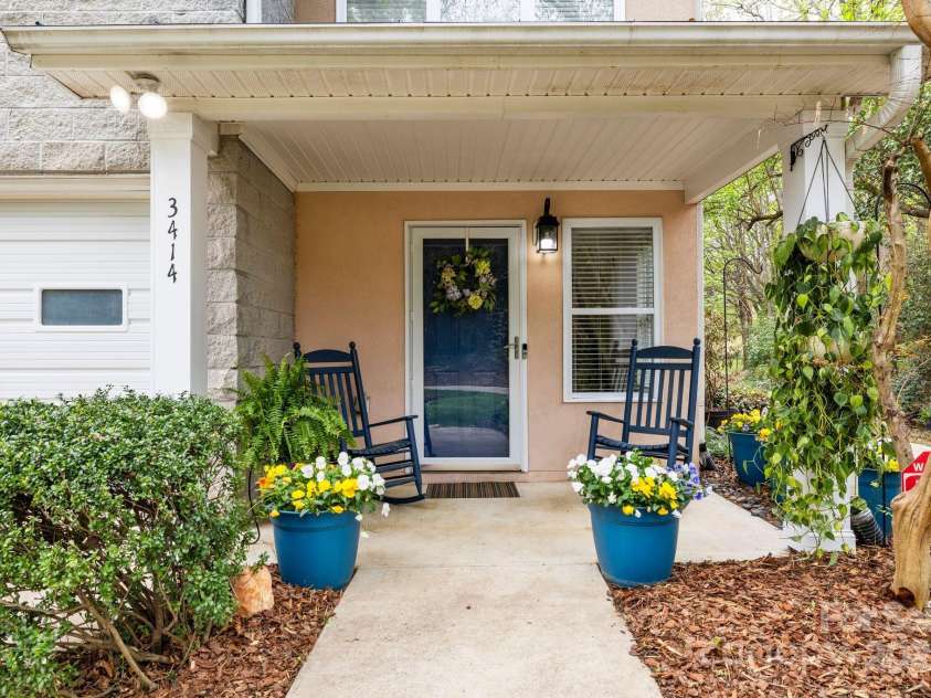 3414 Chagall Court, Charlotte, NC 28205.  MLS# CAR4242832, YatesRealty ID 11515. Inviting Porch