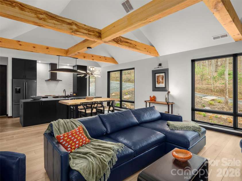 80 Hemlock Circle, Black Mountain, NC 28711.  MLS# CAR4367338, YatesRealty ID 11528. Great Room into the Kitchen