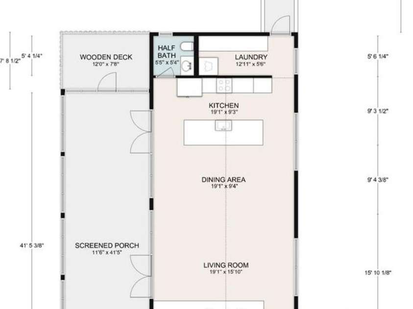 80 Hemlock Circle, Black Mountain, NC 28711.  MLS# CAR4367338, YatesRealty ID 11528. Main Floor Floorplan