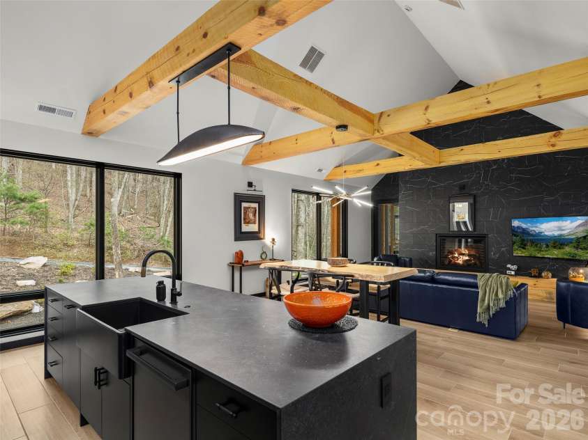 80 Hemlock Circle, Black Mountain, NC 28711.  MLS# CAR4367338, YatesRealty ID 11528. Open Floor Plan Kitchen into the Great Room