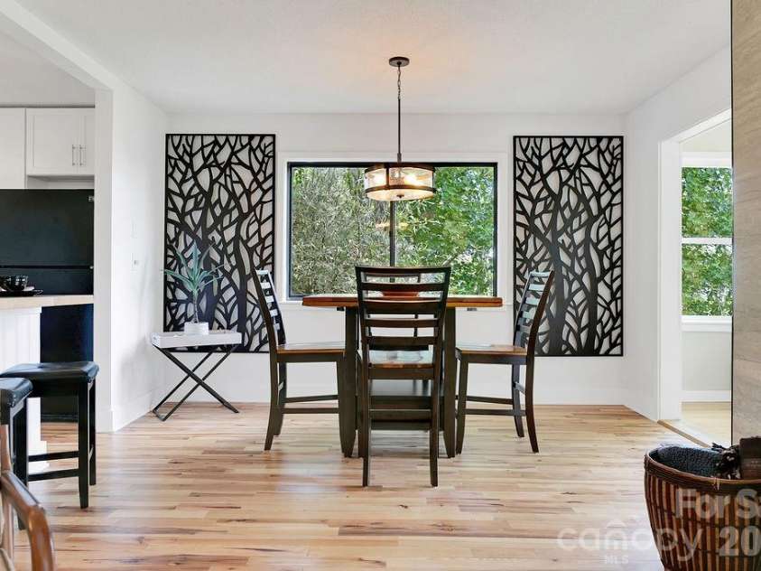 216 Tinequa Drive, Brevard, NC 28712.  MLS# CAR4365636, YatesRealty ID 11539. Dining area can  accommodate a crowd