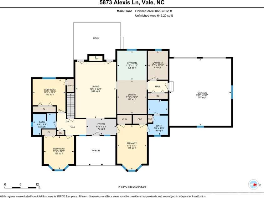 5873 Alexis Lane, Vale, NC 28168.  MLS# CAR4256997, YatesRealty ID 11544. 