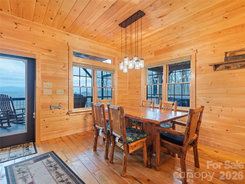 693 High Splendor Road, Robbinsville, NC 28771.  MLS# CAR4362499, YatesRealty ID 11558. Dining Area