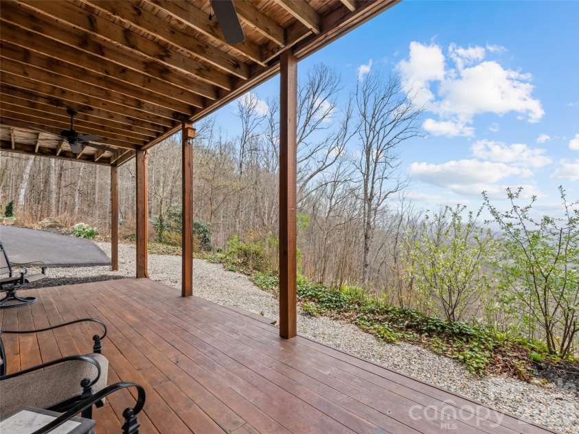 693 High Splendor Road, Robbinsville, NC 28771.  MLS# CAR4362499, YatesRealty ID 11558. Lower Level Covered Patio