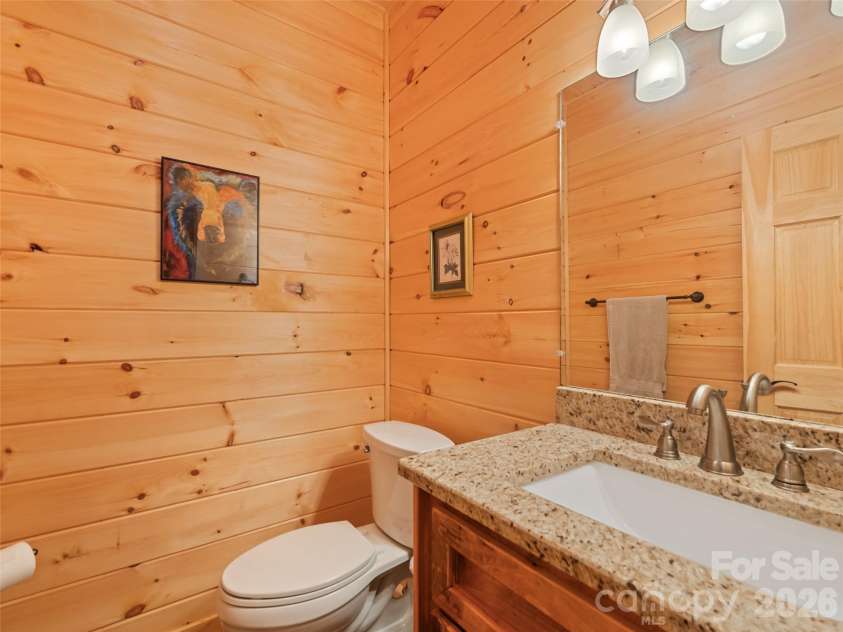 693 High Splendor Road, Robbinsville, NC 28771.  MLS# CAR4362499, YatesRealty ID 11558. Lower Level Half Bath