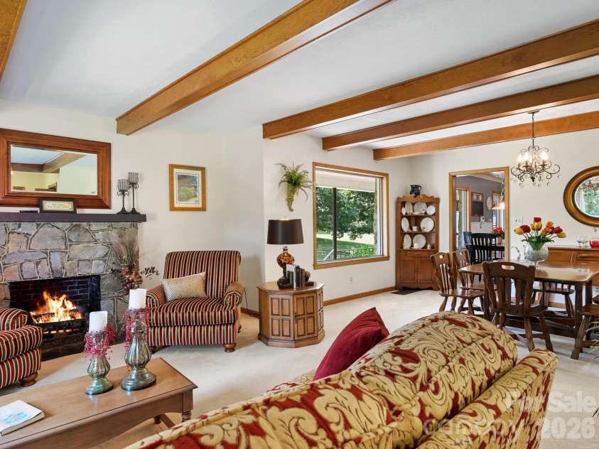 1771 Drexel Road, Valdese, NC 28690.  MLS# CAR4364186, YatesRealty ID 11568. Front Living Room with dining room area