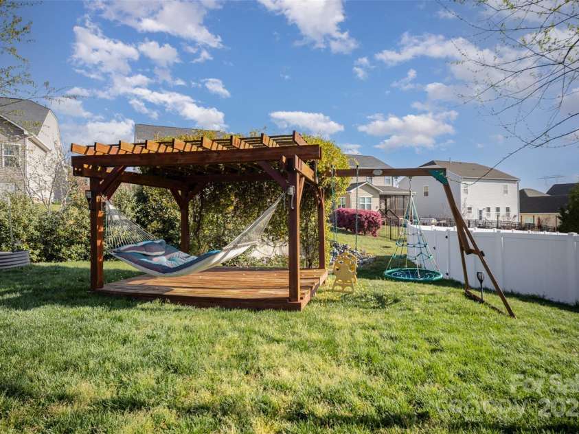 5172 Norway Road, Rock Hill, SC 29732.  MLS# CAR4242482, YatesRealty ID 11591. Pergola and swing
