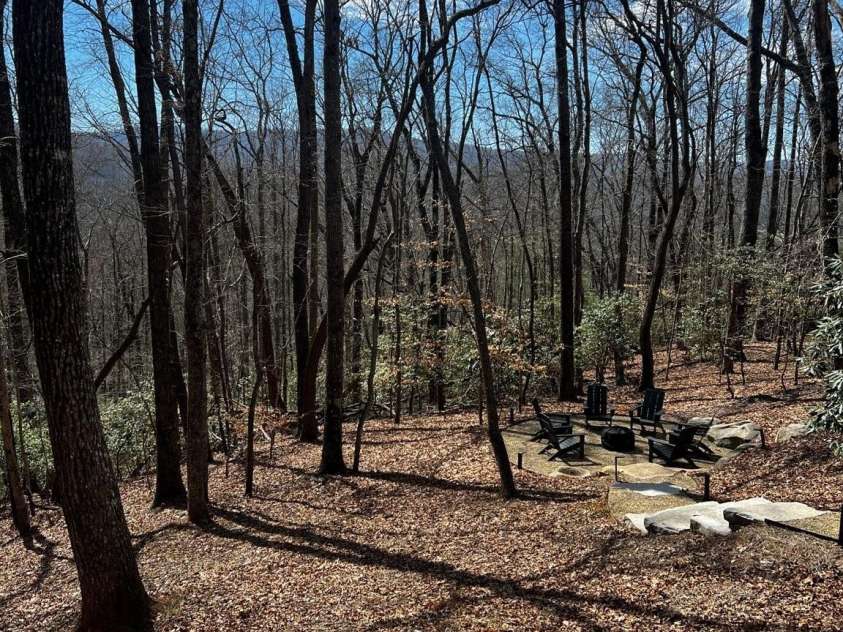 558 Poplar Crest Drive, Pisgah Forest, NC 28768.  MLS# CAR4358616, YatesRealty ID 11594. Winter view with potential to open up to an open year-round view!!!