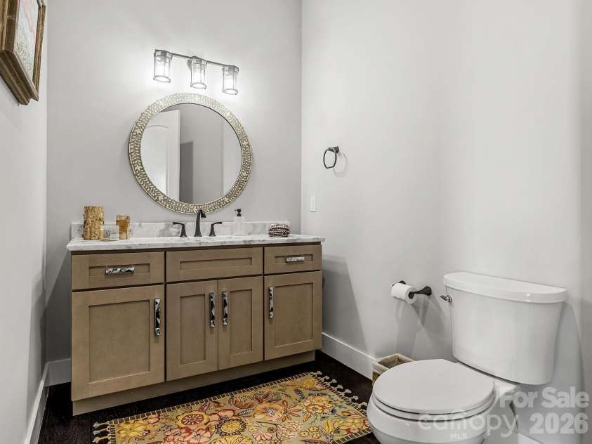 345 Preservation Trail, Columbus, NC 28722.  MLS# CAR4357487, YatesRealty ID 11600. Main floor powder room.