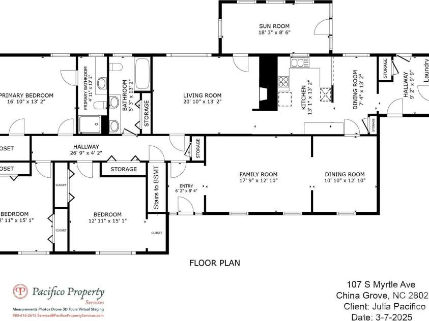 107 Myrtle Avenue, China Grove, NC 28023.  MLS# CAR4225002, YatesRealty ID 11620. 