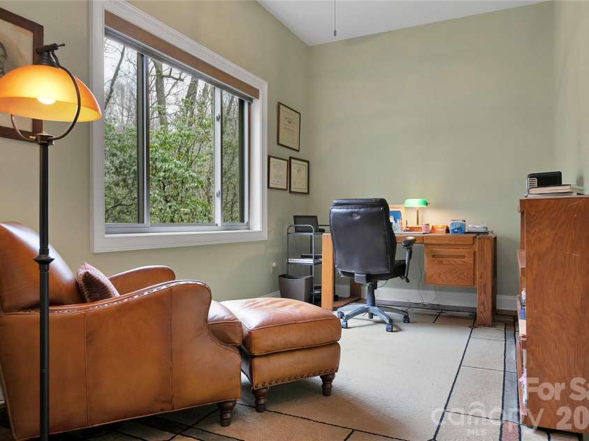 123 Isuhdavga Court, Brevard, NC 28712.  MLS# CAR4354135, YatesRealty ID 11633. Light and Bright Office