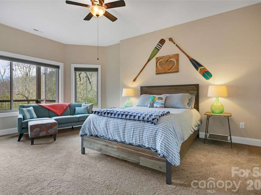 123 Isuhdavga Court, Brevard, NC 28712.  MLS# CAR4354135, YatesRealty ID 11633. Lower Level with Private Deck