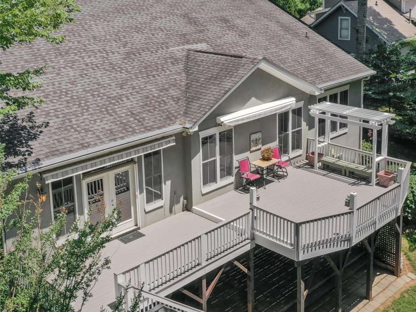 23 Kings Mill Court, Biltmore Lake, NC 28715.  MLS# CAR4158386, YatesRealty ID 11650. Large back decking