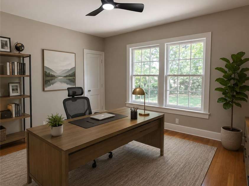 317 8th Street, Hickory, NC 28601.  MLS# CAR4361363, YatesRealty ID 11658. Bedroom 3: AI Decorated a an office