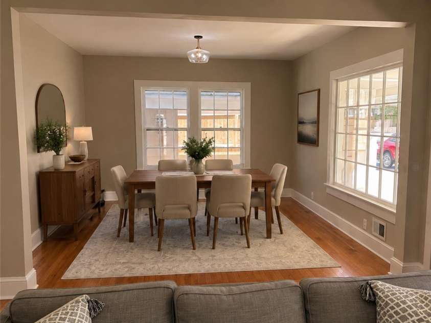 317 8th Street, Hickory, NC 28601.  MLS# CAR4361363, YatesRealty ID 11658. Living Room/Office: AI Decorated changes office to dining area