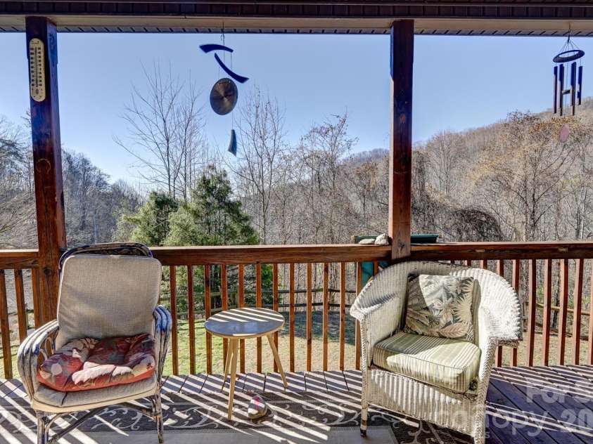 2 Ruffed Grouse Drive, Weaverville, NC 28787.  MLS# CAR4330226, YatesRealty ID 11659. View from the deck