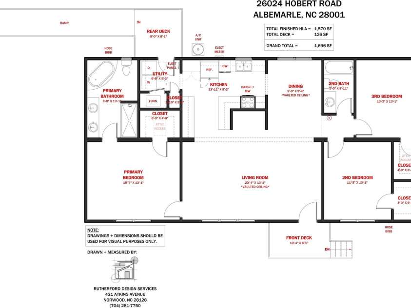 26024 Hobert Road, Albemarle, NC 28001.  MLS# CAR4364507, YatesRealty ID 11663. 