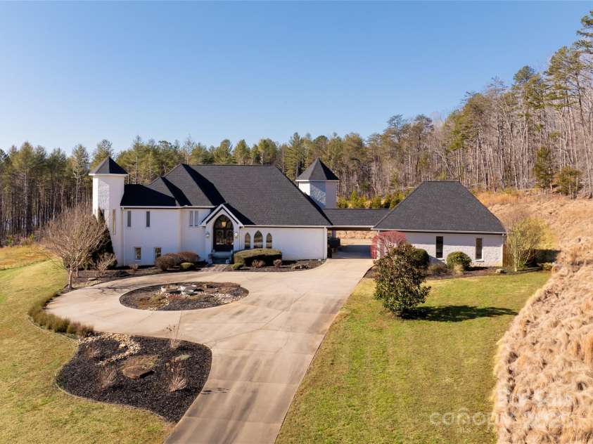 300 Springhill Drive, Rutherfordton, NC 28139.  MLS# CAR4152594, YatesRealty ID 1167. Aerial view of home
