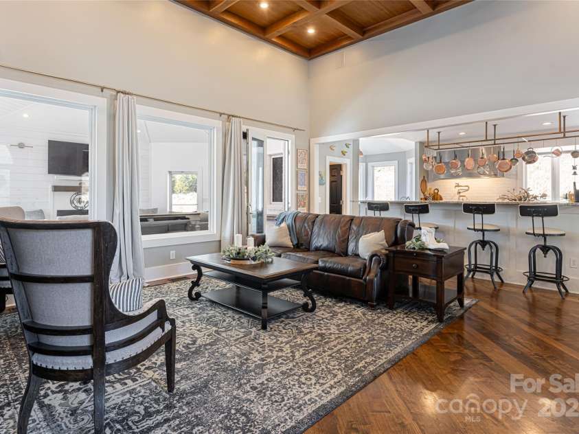 300 Springhill Drive, Rutherfordton, NC 28139.  MLS# CAR4152594, YatesRealty ID 1167. Living room open to kitchen