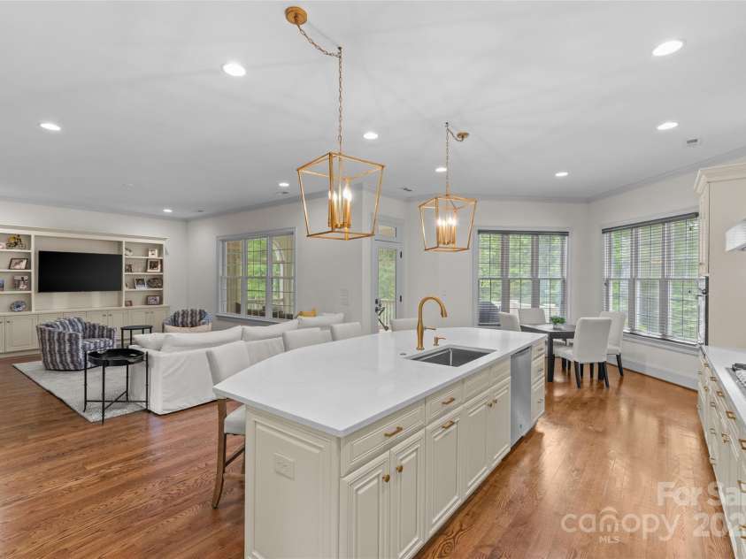 1655 Buckland Court, Indian Land, SC 29707.  MLS# CAR4252145, YatesRealty ID 11685. Open concept kitchen and family room