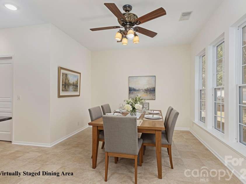 57142 Nightingale Way, Indian Land, SC 29707.  MLS# CAR4302277, YatesRealty ID 11691. Virtually Staged Dining Area 