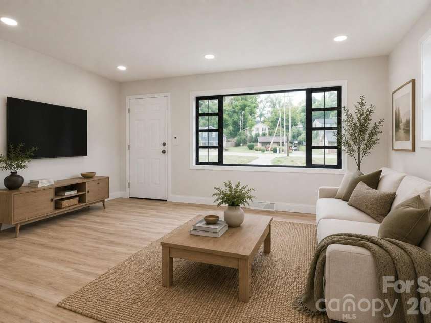 258 New Leicester Highway, Asheville, NC 28806.  MLS# CAR4381692, YatesRealty ID 11696. Virtually staged Living Room
